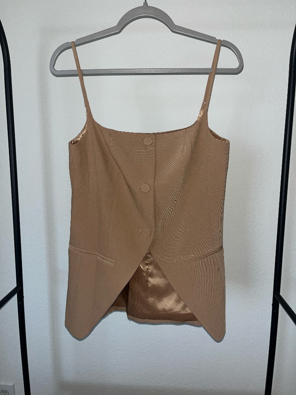 NWT MARE MARE x ANTHROPOLOGIE | Square-Neck Vest in Neutral | Size Small - Picture 5 of 12